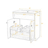 Trixie Bathroom Vanity with Ceramic Sink | Gold Metal | Black Wood 30"