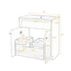 Trixie Bathroom Vanity with Ceramic Sink | Gold Metal | Black Wood 30"