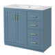 Swany Bathroom Sink & Cabinet Vanity with Drawers | Muted Indigo Wood 36"
