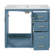 Swany Bathroom Sink & Cabinet Vanity with Drawers | Muted Indigo Wood 36"
