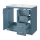 Swany Bathroom Sink & Cabinet Vanity with Drawers | Muted Indigo Wood 36"