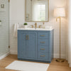 Swany Bathroom Sink & Cabinet Vanity with Drawers | Muted Indigo Wood 36"