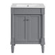 Fiji Bathroom Vanity with Integrated Sink & Storage | Gray Wood 24"