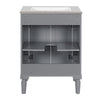 Fiji Bathroom Vanity with Integrated Sink & Storage | Gray Wood 24"