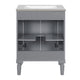 Fiji Bathroom Vanity with Integrated Sink & Storage | Gray Wood 24"