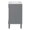 Fiji Bathroom Vanity with Integrated Sink & Storage | Gray Wood 24"