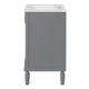 Fiji Bathroom Vanity with Integrated Sink & Storage | Gray Wood 24"