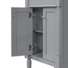 Fiji Bathroom Vanity with Integrated Sink & Storage | Gray Wood 24"