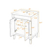 Fiji Bathroom Vanity with Integrated Sink & Storage | Gray Wood 24"