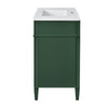 Delma Bathroom Vanity | White Ceramic Sink | Smart Storage | Dark Green 36"