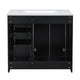 Swany Bathroom Cabinet with Ceramic Sink | Storage Cabinet | Black 36"