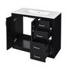 Swany Bathroom Cabinet with Ceramic Sink | Storage Cabinet | Black 36"