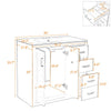 Swany Bathroom Cabinet with Ceramic Sink | Storage Cabinet | Black 36"