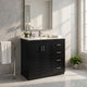 Swany Bathroom Cabinet with Ceramic Sink | Storage Cabinet | Black 36"