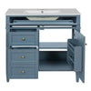 Delma Bathroom Cabinet Vanity with Ceramic Sink | Smart Storage Muted Indigo