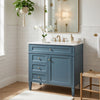 Delma Bathroom Cabinet Vanity with Ceramic Sink | Smart Storage Muted Indigo