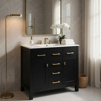 Black, Gold, White