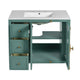 Dandy Bathroom Vanity with Glass Cabinet Doors | 3 Drawers | Green 36"