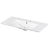 Suzy Sink Top with Basin Faucet Holes for Vanity Counter | White 36"