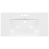 Suzy Sink Top with Basin Faucet Holes for Vanity Counter | White 36"