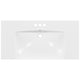 Suzy Sink Top with Basin Faucet Holes for Vanity Counter | White 36"