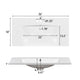 Suzy Sink Top with Basin Faucet Holes for Vanity Counter | White 36"