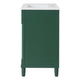 Xyra Freestanding Sink & Cabinet Vanity | Emerald Green Wood 30"