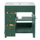 Xyra Freestanding Sink & Cabinet Vanity | Emerald Green Wood 30"