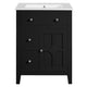 Ryla Bathroom Ceramic Basin Vanity | 2 Drawers | 1 Cabinet Door | Black 24"