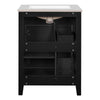Ryla Bathroom Ceramic Basin Vanity | 2 Drawers | 1 Cabinet Door | Black 24"