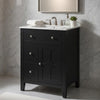 Ryla Bathroom Ceramic Basin Vanity | 2 Drawers | 1 Cabinet Door | Black 24"