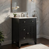 Ryla Bathroom Ceramic Basin Vanity | 2 Drawers | 1 Cabinet Door | Black 24"