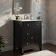 Ryla Bathroom Ceramic Basin Vanity | 2 Drawers | 1 Cabinet Door | Black 24"