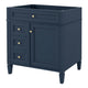 Zake Bathroom Vanity Cabinet with Tip-Out Drawers | Blue Wood 29"
