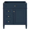 Zake Bathroom Vanity Cabinet with Tip-Out Drawers | Blue Wood 29"