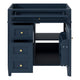 Zake Bathroom Vanity Cabinet with Tip-Out Drawers | Blue Wood 29"