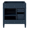 Zake Bathroom Vanity Cabinet with Tip-Out Drawers | Blue Wood 29"