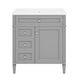 Asher Bathroom Vanity | Built In Ceramic Sink | Smart Storage | Gray 30"