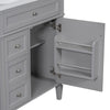 Asher Bathroom Vanity | Built In Ceramic Sink | Smart Storage | Gray 30"