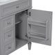 Asher Bathroom Vanity | Built In Ceramic Sink | Smart Storage | Gray 30"