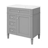 Asher Bathroom Vanity | Built In Ceramic Sink | Smart Storage | Gray 30"