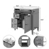 Asher Bathroom Vanity | Built In Ceramic Sink | Smart Storage | Gray 30"