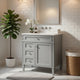 Asher Bathroom Vanity | Built In Ceramic Sink | Smart Storage | Gray 30"