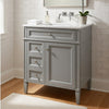 Asher Bathroom Vanity | Built In Ceramic Sink | Smart Storage | Gray 30"