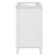 Castor Bathroom Vanity with Ceramic Sink | Drawers & Shelf | White Wood 30"