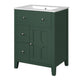 Ryla Bathroom Vanity with Ceramic Basin | 2 Drawers | 1 Door | Green 24"
