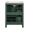 Ryla Bathroom Vanity with Ceramic Basin | 2 Drawers | 1 Door | Green 24"
