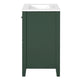 Ryla Bathroom Vanity with Ceramic Basin | 2 Drawers | 1 Door | Green 24"