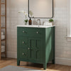 Ryla Bathroom Vanity with Ceramic Basin | 2 Drawers | 1 Door | Green 24"