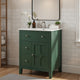 Ryla Bathroom Vanity with Ceramic Basin | 2 Drawers | 1 Door | Green 24"